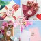 500 Pcs Happy Mother's Day Heart Stickers - 2 Inch Large Floral Gift Labels - Self-Adhesive Heart-Shaped Seals for Envelopes, Gift Wrap, and Party Favors